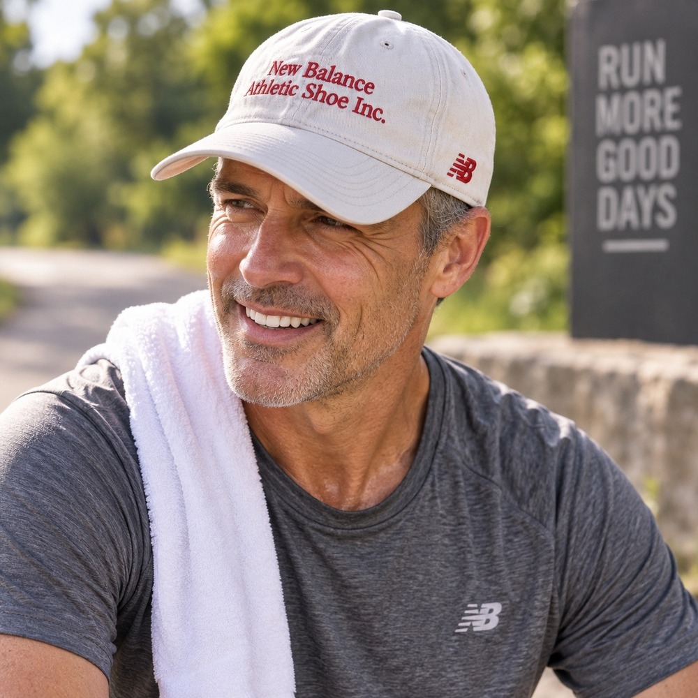 New Balance '47 Clean Up Hat NWT White Red Athletic Shoe Inc Strapback